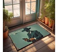 Zerbino decorativo per ingresso anteriore, stile vintage: The Invisible Man's Daring Adventure, zerbino da uomo decorativo per dormire sul pavimento (50 x 80 cm)