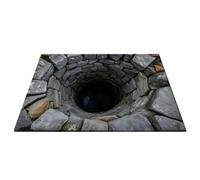 Zerbino decorativo realistico con trappola 3D | Tappeto 3D con foro senza fondo per ingresso, bagno, cucina, camera da letto, soggiorno, sala giochi, portico, ingresso
