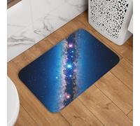 Zerbino di benvenuto, 40,6 x 61 cm, antiscivolo, assorbente, morbido, lavabile, motivo a stelle, per cucina, camera da letto, bagno, decorazione elegante