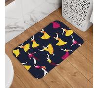 Zerbino di benvenuto, 40,6 x 61 cm, antiscivolo, assorbente, morbido, lavabile, per sala da ballo e danza, tappeto con piccolo motivo per elegante cucina, camera da letto, bagno, decorazione