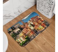 Zerbino di benvenuto, 40,6 x 61 cm, antiscivolo, assorbente, morbido, lavabile, tappeto bello italiano, per cucina, camera da letto, bagno, arredamento