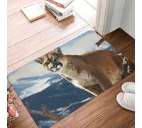 Zerbino di benvenuto a basso profilo, antiscivolo, lavabile, zerbino per porta d'ingresso, pantera, leone di montagna, zerbino, tappetino da bagno, per interni ed esterni, per corridoio, casa, ufficio