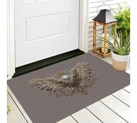 Zerbino Di Benvenuto Con Aquila Calva Con Le Ali Spiegate, Per Pavimento, Antiscivolo, Zerbino Ingresso Rilievi Tridimensionali Decorativo per Porta D'ingresso, Veranda, Casa, Cucina, 50 x 80 cm