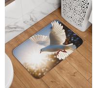 Zerbino di benvenuto con colomba bianca che vola al sole, antiscivolo, assorbente, morbido, lavabile, tappeto moderno per cucina, camera da letto, bagno, decorazione 40,6 x 61 cm