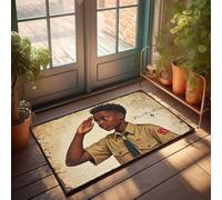 Zerbino di benvenuto con scritta "Boy Scout Saluting: un simbolo di rispetto e dedizione", zerbino decorativo per la stanza da uomo, con frasi divertenti (40 x 60 cm)