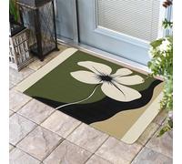 Zerbino Di Benvenuto Green Florwers Spring Modern Abstract Blooms Botanical, Indistruttibile Tappetino Porta Morbido Tappeto Da Esterno 40X60Cm Per Ingresso Interno Cucina