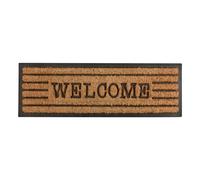 Esschert Design rb176 Stufe Zerbino Gomma/Cocco Welcome Zerbino, Fibra di Cocco, Gomma, Nero, Marrone, 75 x 25 x 2.4 cm