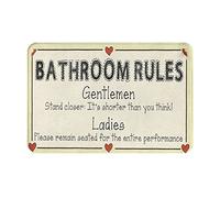 Zerbino di benvenuto Regole del bagno Regole del bagno per signore e signori State più vicini È più corto Tappeto d'ingresso antiscivolo assorbente Tappetini da esterno Tappetini da pavimento per c