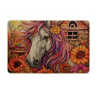 Zerbino di primavera divertente e carino girasole fattoria chalet floreale albero animali marrone rosa gomma cattura sporco decorazioni ufficio dormitorio aula piscina garage casa lavabile