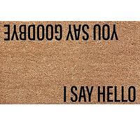 Zerbino D'Ingresso I Say Hello You Say Goodbye Resistente Zerbino Ingresso Esterno Antiscivolo Tappeto D'Ingresso Per Casa Cucina Camera 60X40Cm