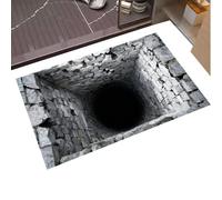 Zerbino d'ingresso interno - Velluto S 60x40cm Antiscivolo | Tappeto astratto facile da pulire, benvenuto agli ospiti, protezione del pavimento, tappeto a illusione ottica | Appartamento Bagno