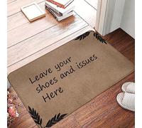 Zerbino D'Ingresso Leave Your Shoes And Issues Here Assorbente Zerbini Di Benvenuto Moderno Tappeto Porta Per Ufficio Corridoio Camera 60X40Cm