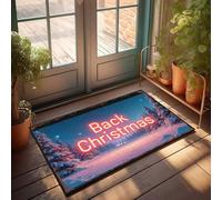 Zerbino divertente con luci al neon che ti guidano attraverso un paese delle meraviglie invernale, per esterni, accessori per la stanza da uomo (65 x 90 cm)