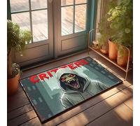 Zerbino divertente con motivo di mostri urbani con cappuccio, zerbino autunnale per porta d'ingresso, decorazione cantina (50 x 80 cm)