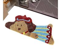 Zerbino divertente per porta del cane, zerbino natalizio per cani, tappeto per interni con motivo a bassotto divertente | Tappetino di benvenuto antiscivolo assorbente per porta, a