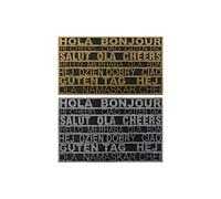 Zerbino DKD Home Decor Argentato Dorato Gomma 2 Unità Città [75 x 45 x 0,5 cm