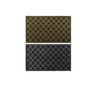 Zerbino DKD Home Decor Argentato Nero Dorato Gomma Arabo 2 Unità [75 x 45 x 0