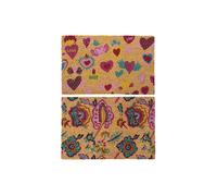 Zerbino DKD Home Decor Gomma Multicolore 2 Unità Fibra di cocco [60 x 40 x 1,