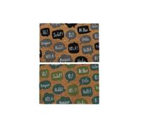 Zerbino DKD Home Decor Nero Grigio Marrone Gomma Menta 2 Unità Fibra di cocco