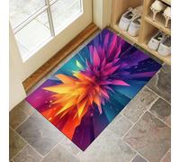 Zerbino Effetto Esplosione Trappola Sporco, Tappetino Futurismo Antiscivolo Lavabile in Lavatrice, Zerbino d'Ingresso Assorbenti per Ingresso, Porta e Corridoio, 90 x 150 cm, Viola