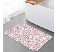 Zerbino Entrata 40X60Cm, Pink Flowers Rustic Vintage Botanical Pla Flower Tappetini Indistruttibile Tappeto Da Esterno Per Cortile Terrazzo Esterno