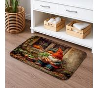 Zerbino Entrata Autumn Gnome Rustic Fall Decor, Classico Tappetino Di Benvenuto Resistente Tappeto Da Cucina 40X60Cm Per Cucina Ingresso Cortile