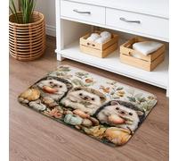 Zerbino Entrata Cute Hedgehog Autumn Fanciful Forest Animals, Indistruttibile Tappetino Porta Antiscivolo Tappeto Da Bagno 40X60Cm Per Interno Cortile Terrazzo