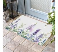 Zerbino Entrata Lavender Leaf Garden Flora Illustrations White, Classico Tappetino Porta Multiuso Tappeto Doccia 40X60Cm Per Giardino Interno Camera
