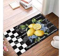 Zerbino Entrata Le-Mon Retro Country Black And White Buffalo Plaid, Antiscivolo Tappetini Da Bagno Morbido Tappeto Da Bagno 40X60Cm Per Camera Cortile Giardino