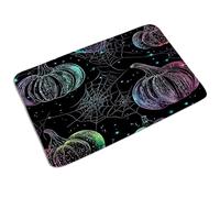 Zerbino Entrata Magic Pumpkin Black Gothic Halloween Day Mysterious Purple Night Sky, Classico Tappetini Facile Da Pulire Tappeto Ingresso 40X60Cm Per Ingresso Interno Cucina
