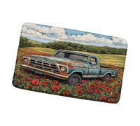 Zerbino Entrata Old Truck American Classic Antique Car Farm Spring Flower Plant, Multiuso Tappetino Porta Morbido Tappeto Da Bagno 40X60Cm Per Casa Giardino Cortile