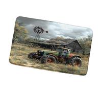 Zerbino Entrata Old Truck Wooden Barn Windmill American Classic Car Farm Tractor, Indistruttibile Tappetino Porta Antiscivolo Tappeto Da Cucina 40X60Cm Per Casa Ingresso Interno