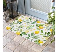 Zerbino Entrata Pastoral Le-Mon Summer Botanical Leaves, Facile Da Pulire Tappetino Porta Indistruttibile Tappeto Da Bagno 40X60Cm Per Camera Esterno Giardino
