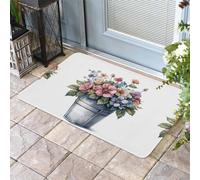 Zerbino Entrata Spring Blooms Botanical Summer Daisy Green Leaf, Classico Tappetino Porta Moderno Tappeto Doccia 40X60Cm Per Ingresso Interno Esterno