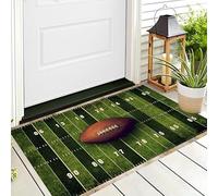 Zerbino Entrata Verde Campo Da Rugby 3D Arte Retrò Antiscivolo Per Ingresso Esterno E Interno Camera Da Letto Soggiorno Cucina D'Ingresso Tappetino Casa,70X100Cm
