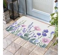 Zerbino Entrata Watercolor Flowers Spring Meadow Blooms Garden Lavender, Morbido Tappetino Porta Indistruttibile Tappeto Da Bagno 40X60Cm Per Giardino Ingresso Camera