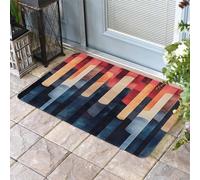 Zerbino Esterno Blue Red Modern Minimalist Art, Moderno Tappetino Di Benvenuto Morbido Tappeto Da Bagno 40X60Cm Per Casa Ingresso Camera