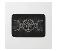 Zerbino Esterno Tripla Luna con Pentagramma E Albero della Vita Tappetino da Bagno Antiscivolo Zerbino Facile da Pulire Tappeto Bagno per Cucina Giardino Camera 40X60Cm