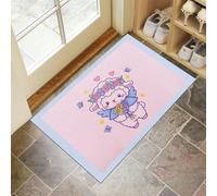 Zerbino Farfalla Agnello, Tappetino per Ingresso Con Animali Dei Cartoni Animati Disegnati A Mano, Per Esterni E Interni, Tappeto Con Accenti, Assorbe La Polvere, Facile Da Pulire, 50 x 80 cm