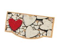 Zerbino fibra cocco moderno 40x75 tappeto ingresso porta cuori cane gatto home