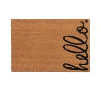 Zerbino Fibra Cocco Tappetino Interni Esterni Tappeto Antiscivolo 40x60 cm Hello