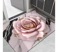 Zerbino floreale per ingressi di casa, robusto velluto sporco, retro antiscivolo, facile da pulire, 40 x 60 cm, 50 x 80 cm, 60 x 90 cm, 80 x 120 cm (40 x 60 cm, motivo floreale 18)