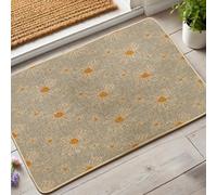 Zerbino floreale primavera zerbino beige per ingresso esterno ed interno decorazione rustica gomma impermeabile antiscivolo assorbente polvere facile da pulire 73,7 x 43,2