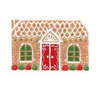 Zerbino Gingerbread House - Tappetino Di Benvenuto Natalizio | Tappeto Da Ingresso Antiscivolo | Tappeto Per Interni Ed Esterni Per Vacanze, Portico, Cucina, Camera Da Letto, Bagno, Porta D'ingresso D