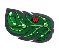 Zerbino gomma antiscivolo FOGLIA 40x70 cm asciuga passi interno esterno tappetino sagomato mod.FORMAT 56