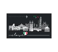 Zerbino Gomma Antiscivolo Tappeto con Frasi Divertenti Rettangolo Grande 40×70cm