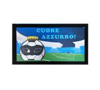 Zerbino Gomma Antiscivolo Tappeto per Esterno Napoli Pallone da Calcio 40×70 cm