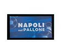 Zerbino Gomma Antiscivolo Tappeto per Esterno Napoli Pallone da Calcio 40×70 cm