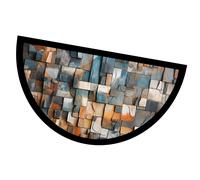 Zerbino gomma sostenibile semiluna 40x70 cm asciugapassi ingresso antiscivolo