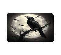 Zerbino Halloween Bird Scary Bird Full Moon Night Horror Bat Scary Spooky Gothic Creepy Dead Day Cucina Tappeto Assorbente Lavabile Scendiletto, per Ingresso, Camera, Bambini, 40x60cm